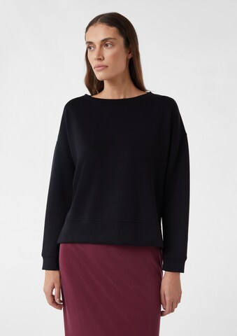 Sweat-shirt comma casual identity en noir : devant