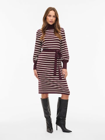 VILA Gebreide jurk 'VIAMANDA' in Rood: voorkant