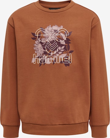 Hummel Sweatshirt in Bruin: voorkant