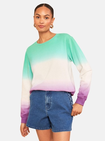 Sweat-shirt love & roses en mélange de couleurs : devant