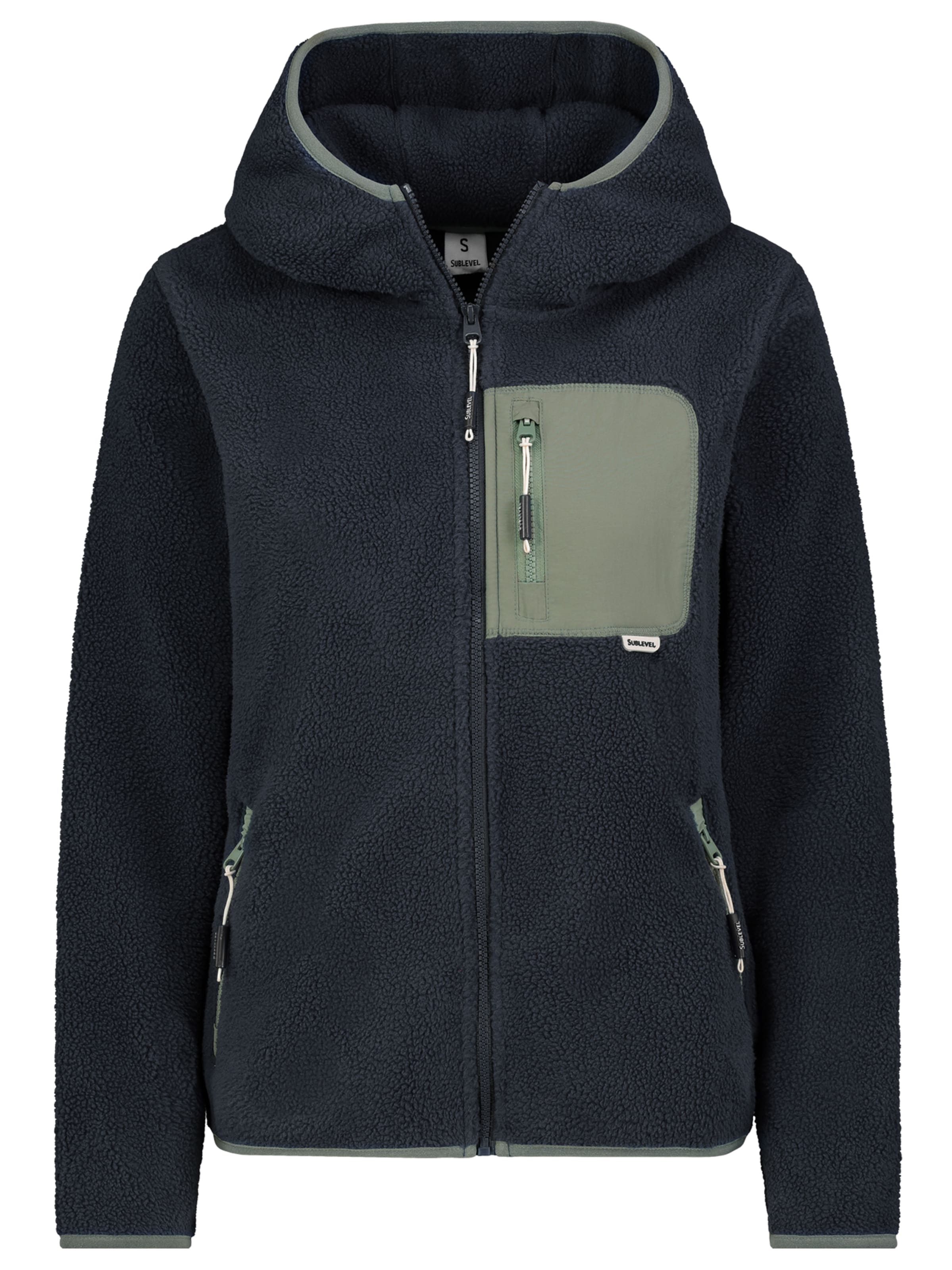 Sublevel Fleecejacke in Blau: Vorderseite