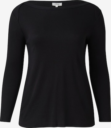 s.Oliver Red Label Plus Shirt in Schwarz: Vorderseite