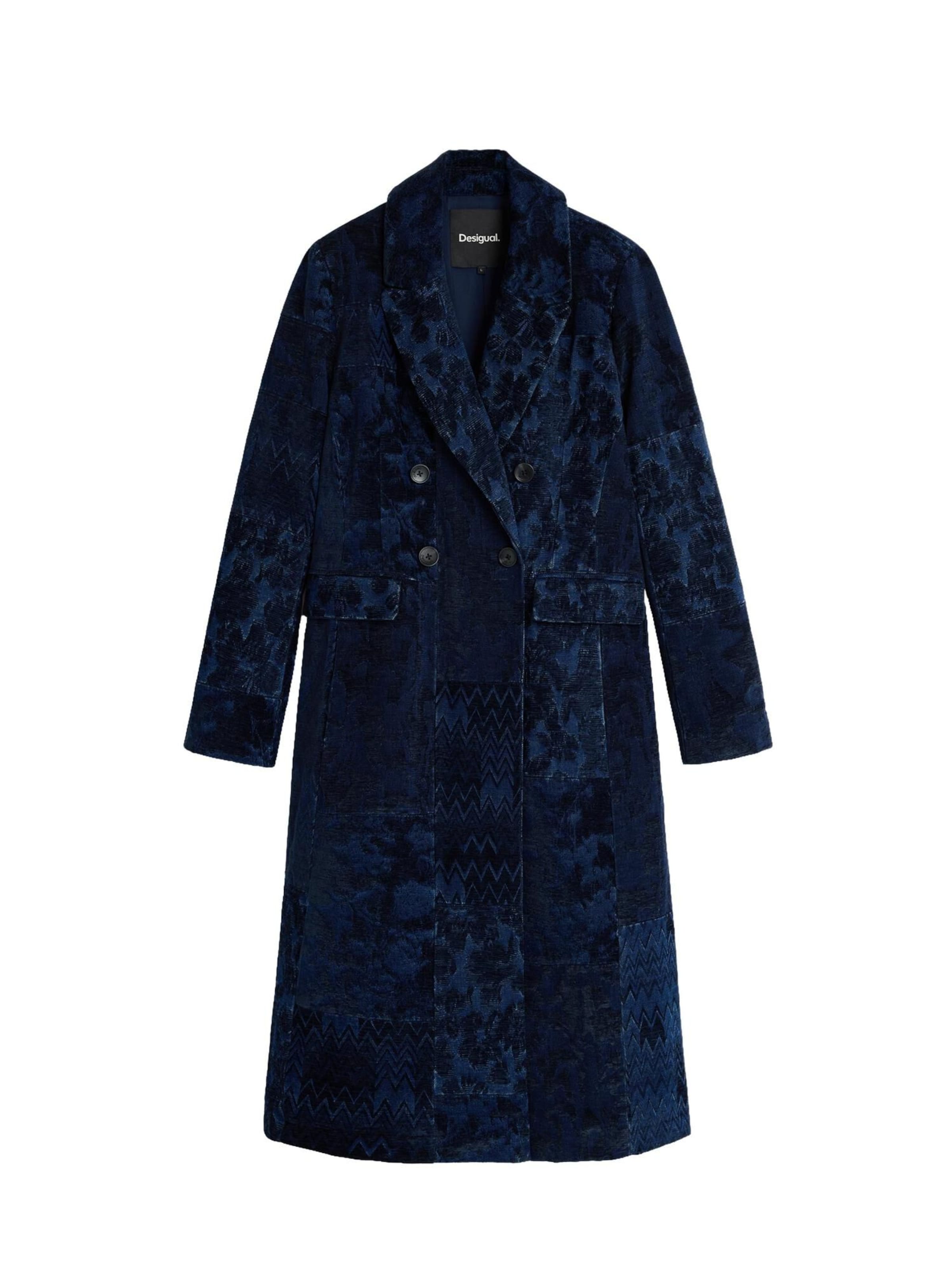 Manteau d’hiver Desigual en bleu : devant