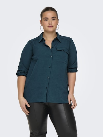 ONLY Carmakoma Blouse in Blauw: voorkant