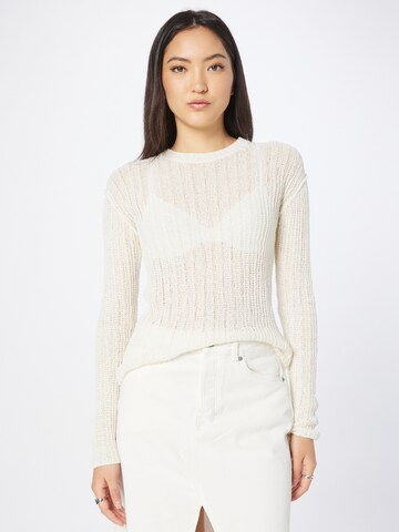 WEEKDAY Пуловер 'Ada' в бяло: отпред
