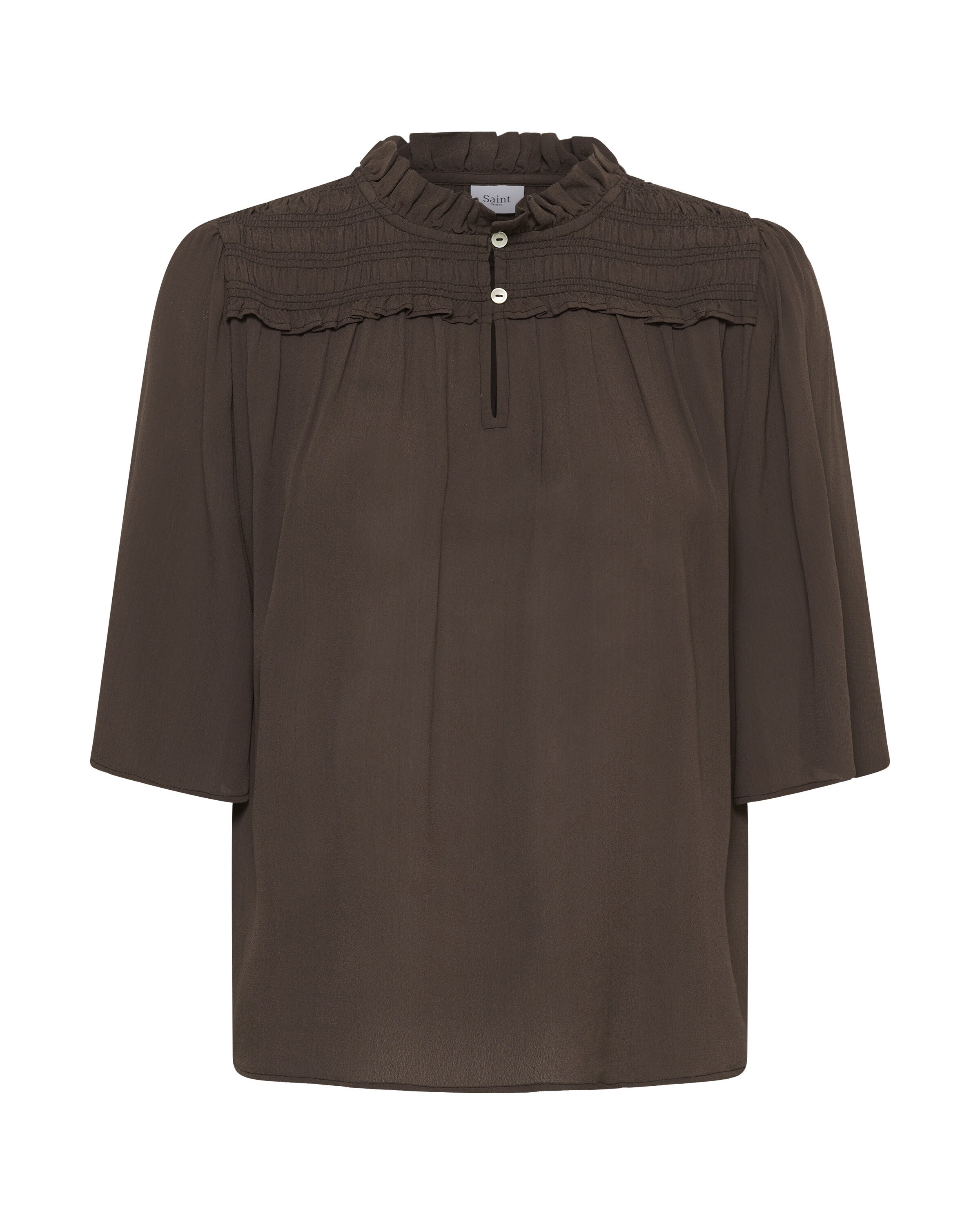 SAINT TROPEZ Bluse in Braun: Vorderseite