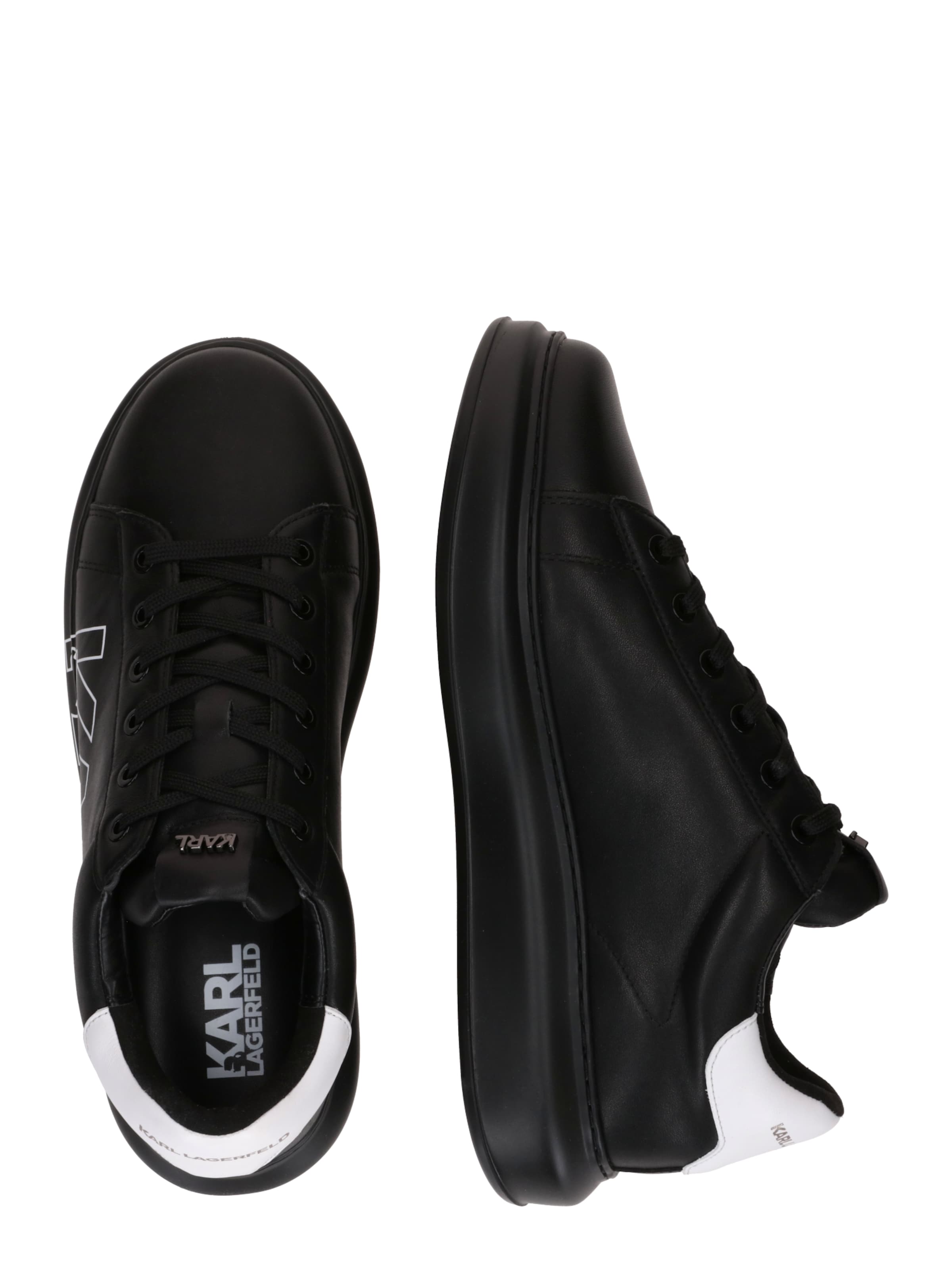Baskets basses 'KAPRI' Karl Lagerfeld en noir : sur le côté