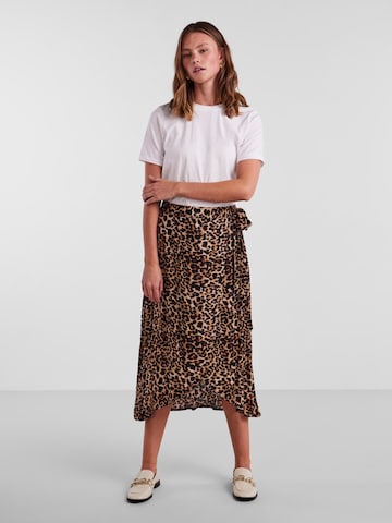 PIECES Skirt 'Tala' in Brown