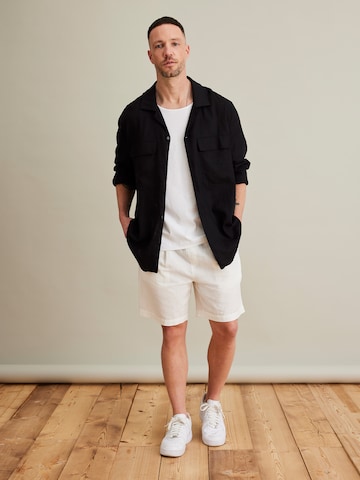 DAN FOX APPAREL Comfort fit Overhemd 'Luis' in Zwart