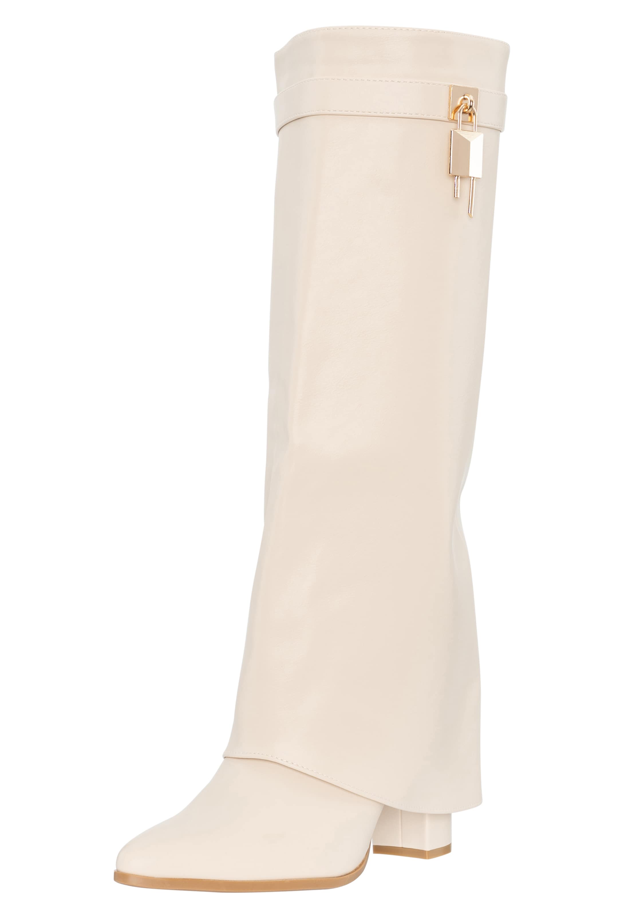 Stivale di Elara in beige: frontale