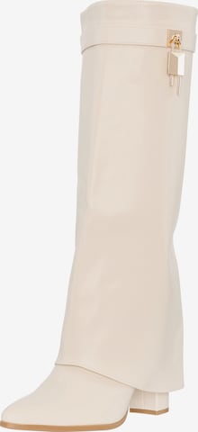 Stivale di Elara in beige: frontale