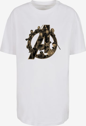 F4NT4STIC T-Shirt 'Marvel Avengers Infinity War' in beige / grau / schwarz / weiß, Produktansicht