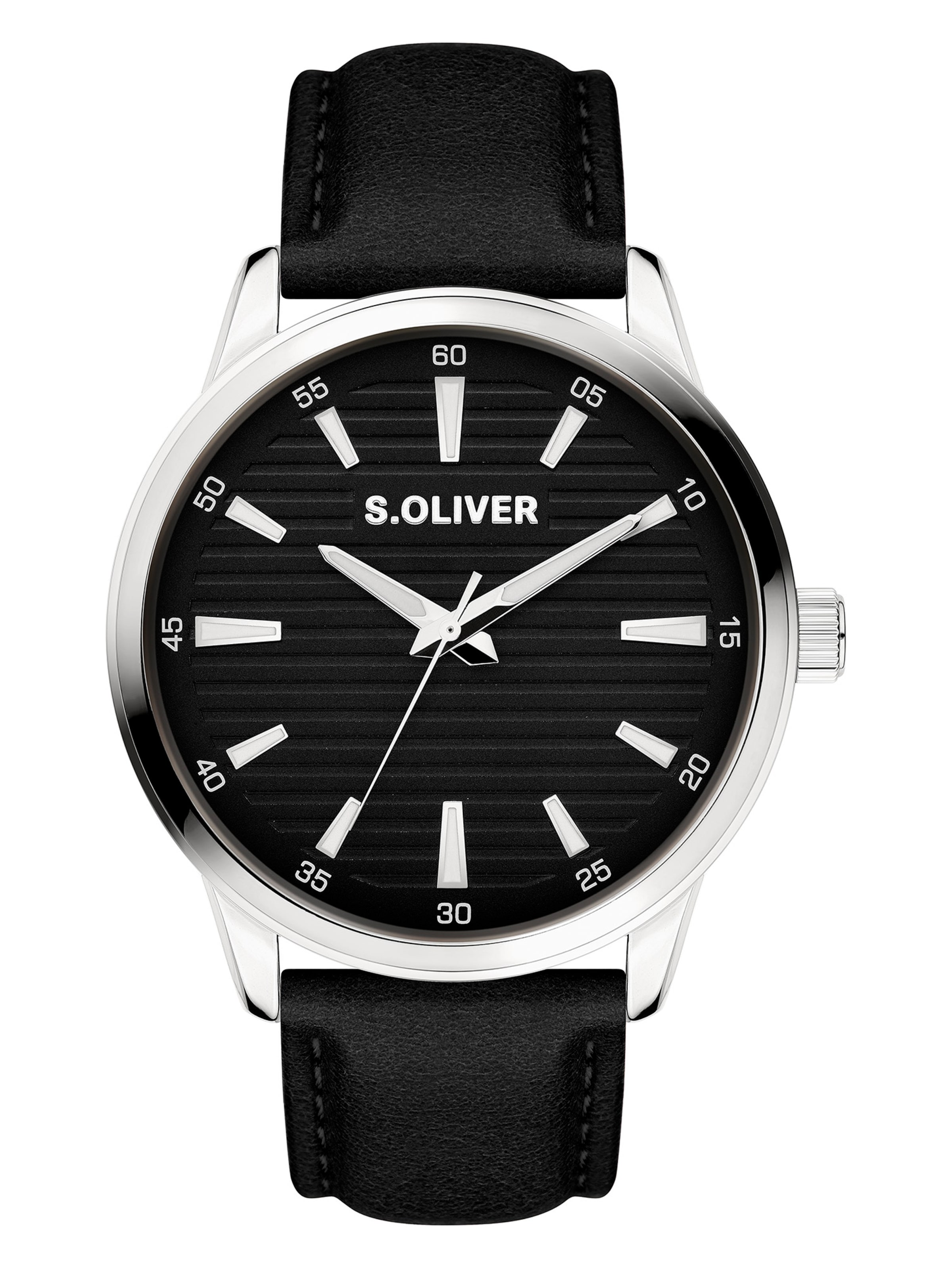 s.Oliver Analog Watch in Black: front