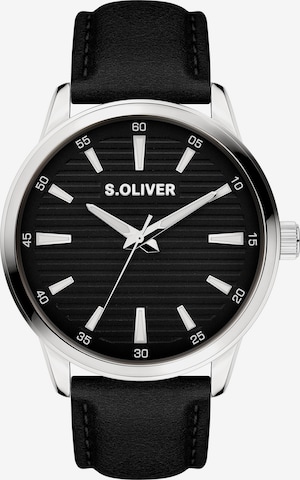 s.Oliver Analog Watch in Black: front