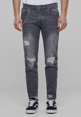 2Y Premium Regular Jeans in Grey: front