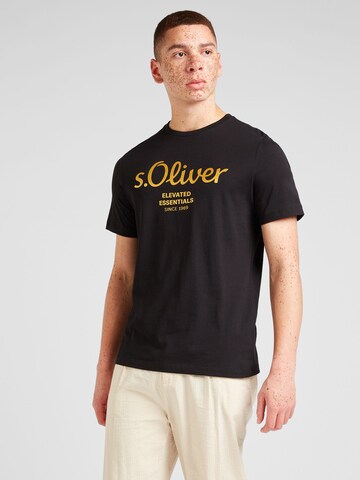 s.Oliver T-Shirt in Schwarz: Vorderseite
