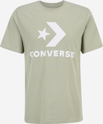 T-Shirt CONVERSE en vert : devant