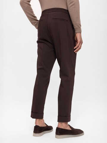 Regular Pantalon à pince Antioch en marron