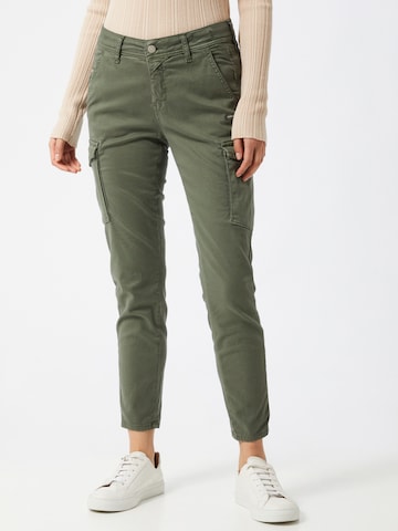 Gang - Slimfit Pantalón vaquero cargo 'Amelie' en verde: frente