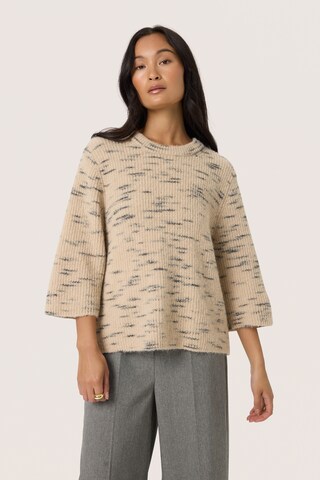 SOAKED IN LUXURY Pullover 'Liora' i beige: forside