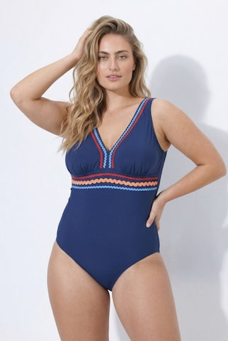 Ulla Popken Badeanzug in Blau