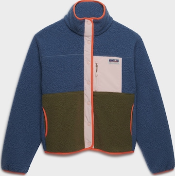 Superdry & Co Fleece jas in Blauw: voorkant