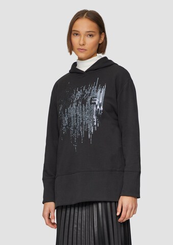 s.Oliver Sweatshirt in Zwart: voorkant