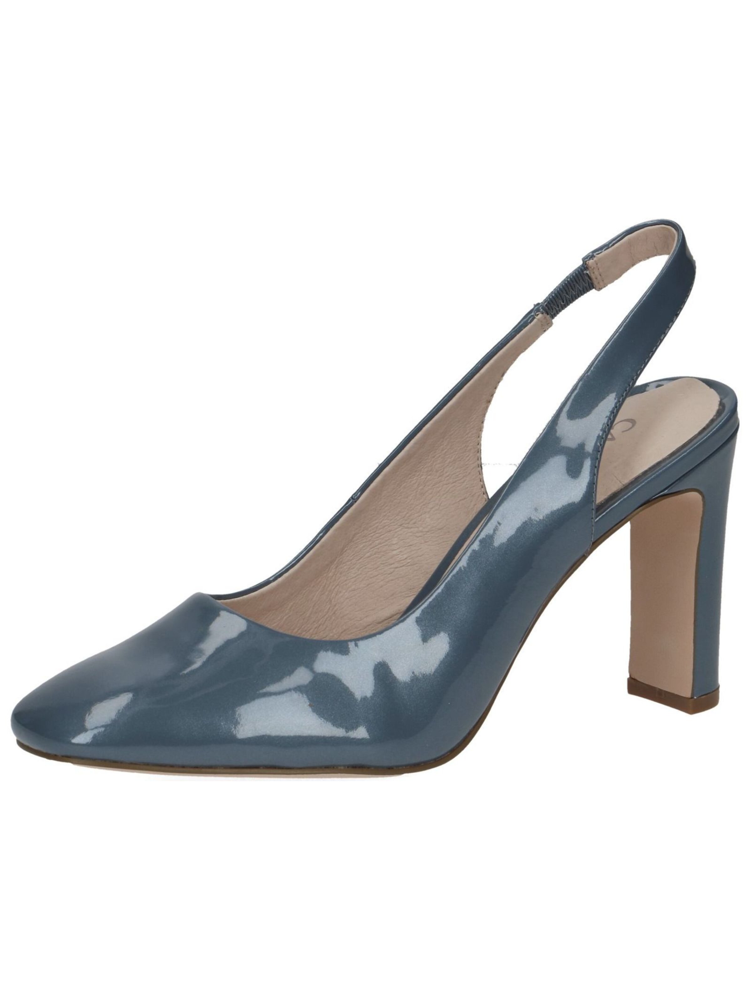 CAPRICE Slingback Pumps in Blue: front