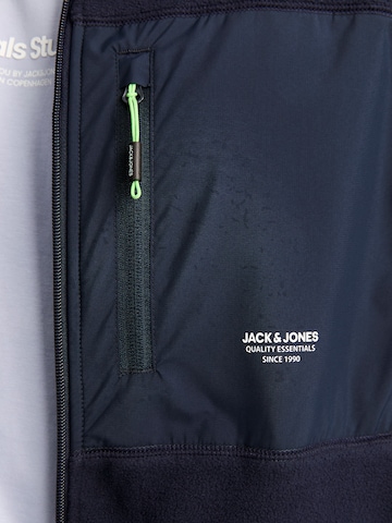 Jack & Jones Plus Fleecejakke 'JJTheo' i blå