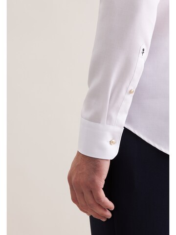 SEIDENSTICKER Slim Fit Businesshemd 'Schwarze Rose' in Weiß