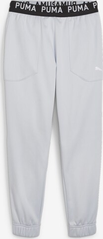 PUMA Tapered Workout Pants in Grey: front