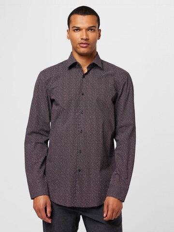 HUGO Regular Fit Hemd 'Kenno' in Schwarz: Vorderseite