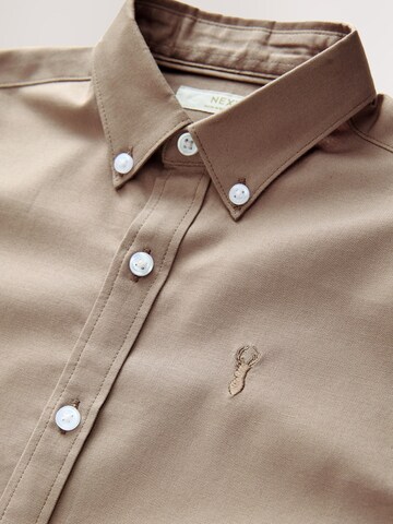 Next Regular fit Button up shirt in Grey