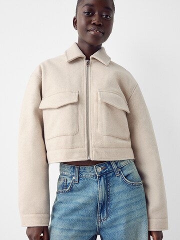 Bershka Between-season jacket in Beige