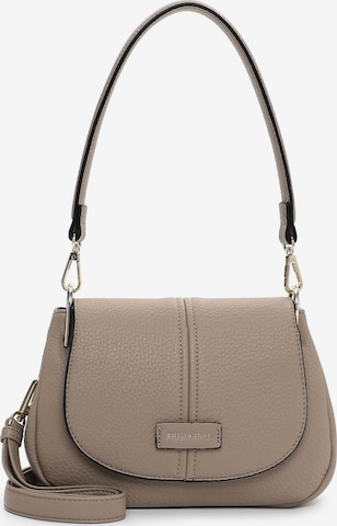 Emily & Noah Skuldertaske 'Halla ' i brun: forside