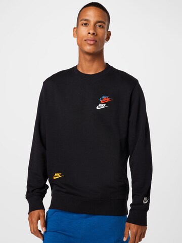 Nike Sportswear Sweatshirt in Zwart: voorkant