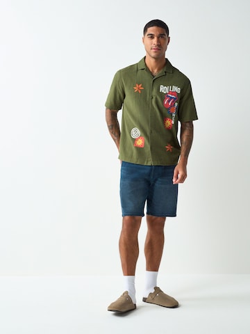 zaļš Next Komforta piegriezums Krekls 'Rolling Stones'