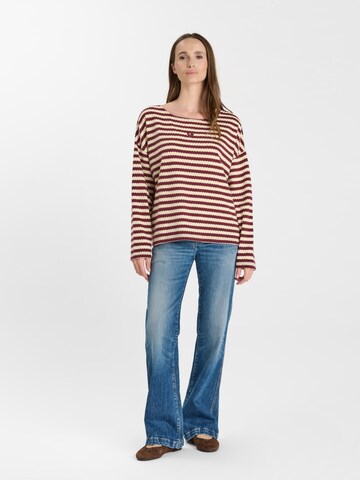 Le Temps Des Cerises Shirt 'Tauben' in Rood