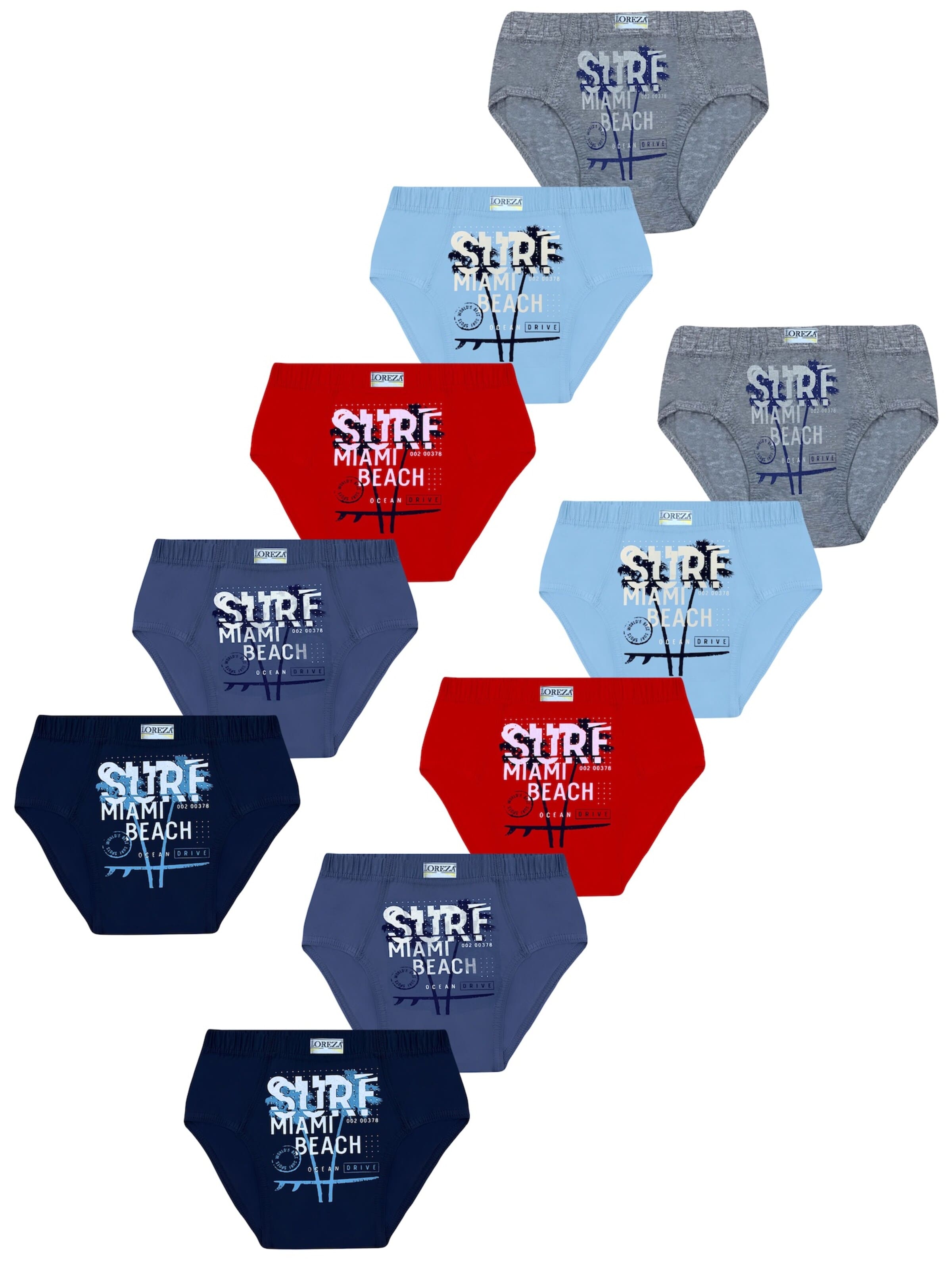 LOREZA Onderbroek 'Jungen Slips' in Blauw: voorkant
