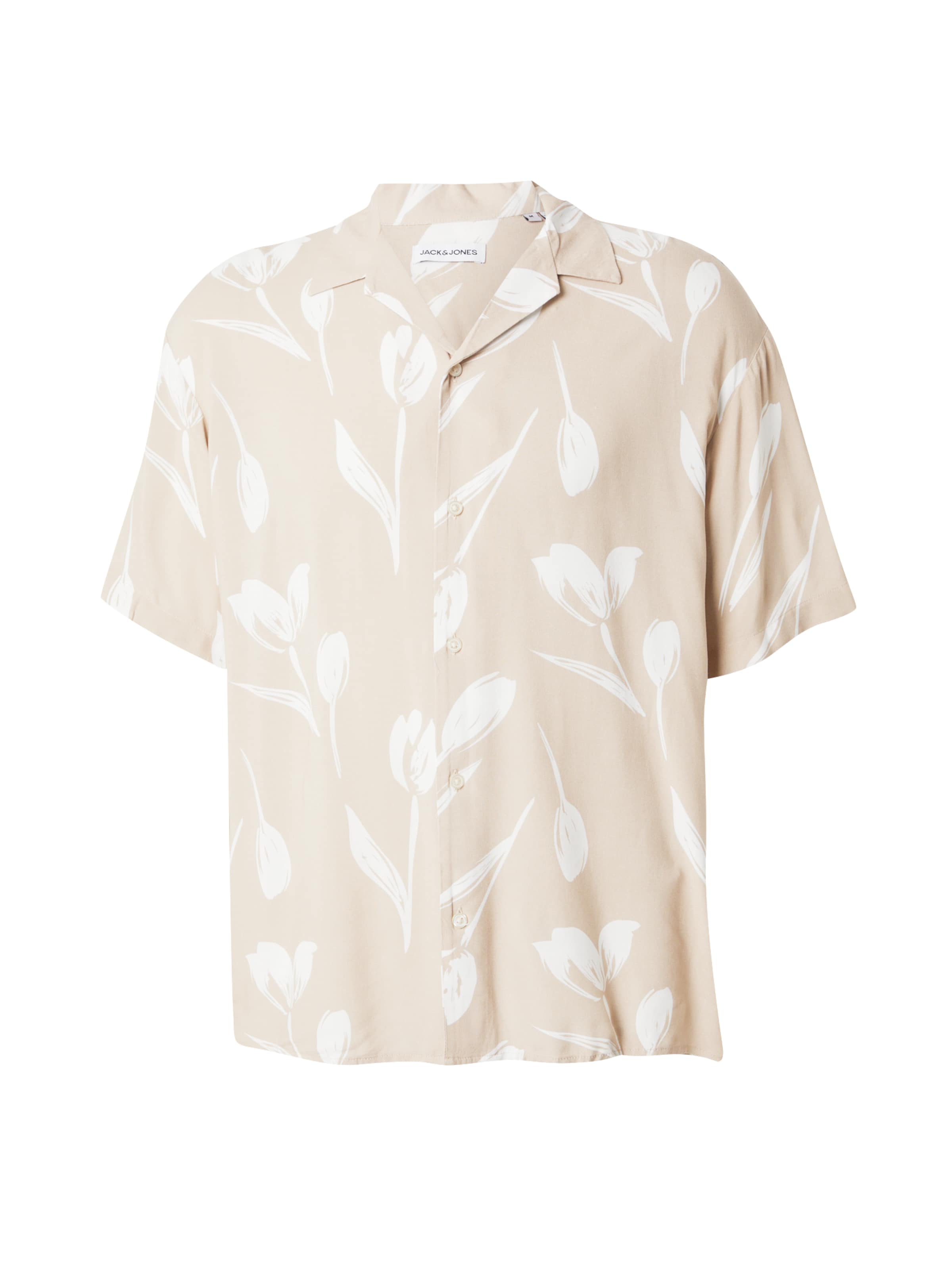 JACK & JONES Košeľa 'JJEJeff Charge' - Béžová: predná strana