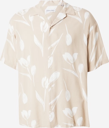 JACK & JONES Рубашка 'JJEJeff Charge' в Бежевый: спереди