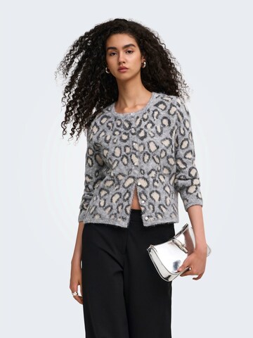 ONLY Strickjacke 'ONLNoeme' in Grau: Vorderseite