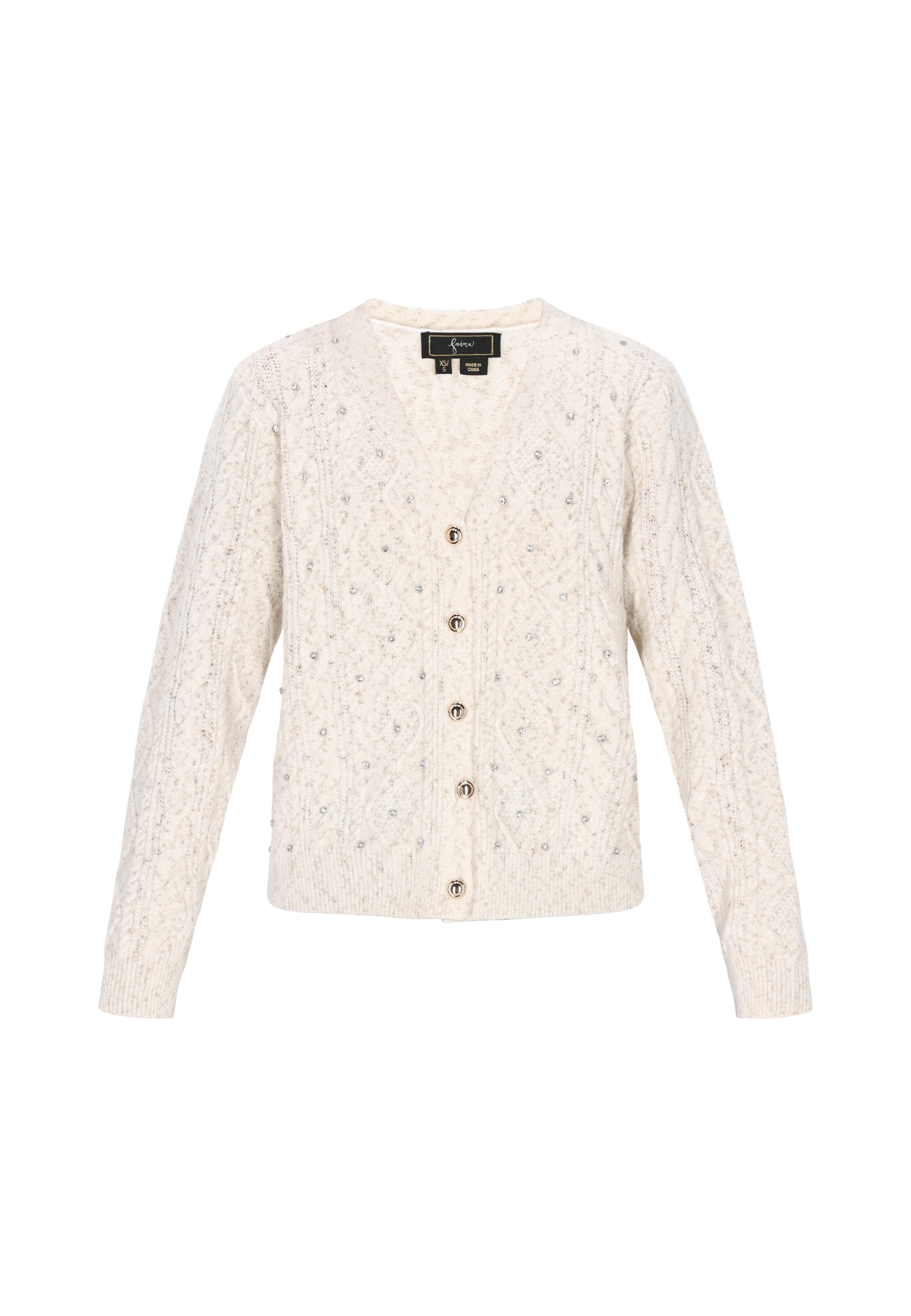 faina - Casaco de malha em branco: frente