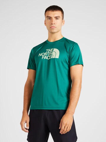 THE NORTH FACE Regular fit Functioneel shirt 'REAXION' in Groen: voorkant