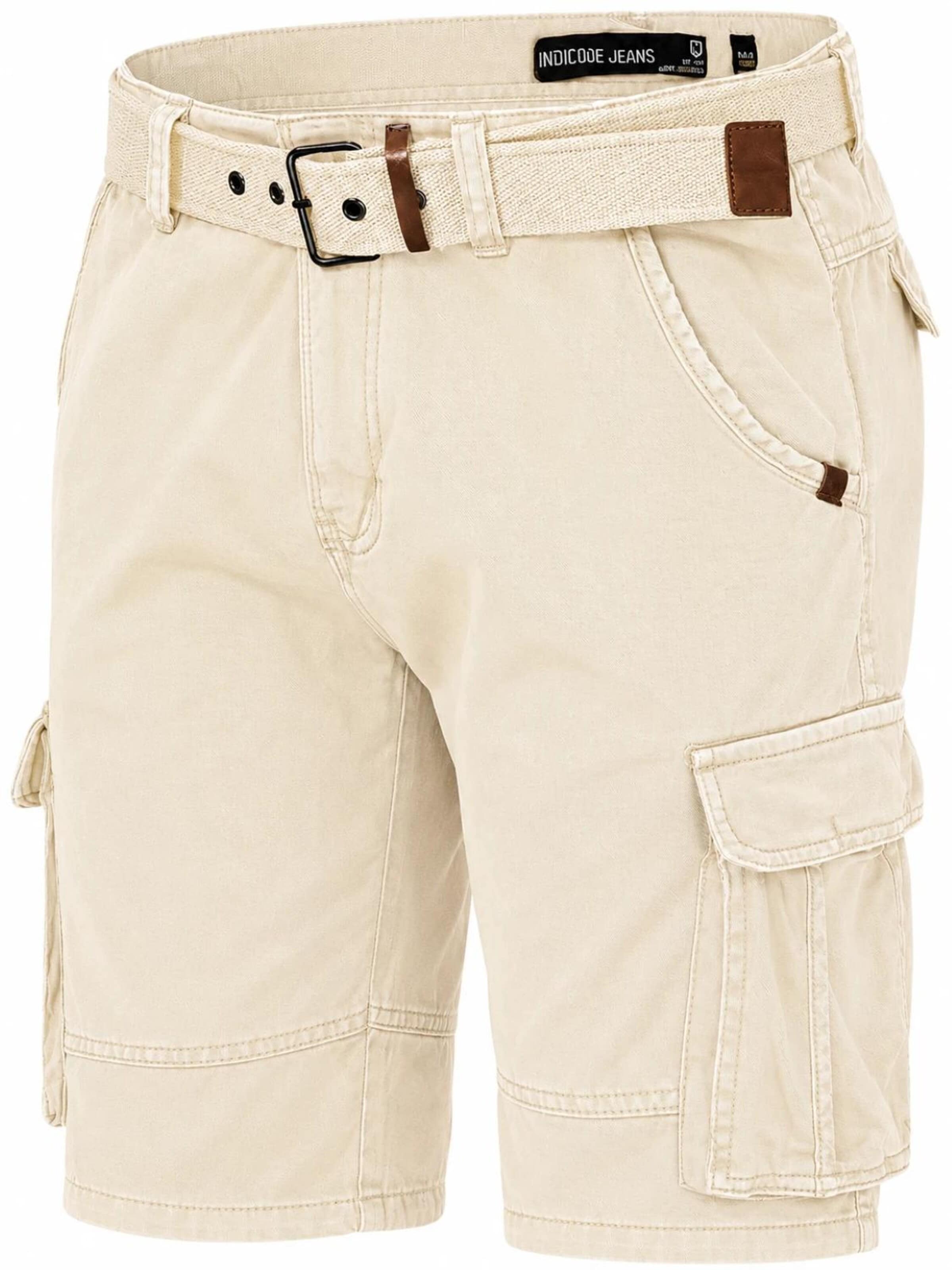 INDICODE Cargo Pants in Beige: front
