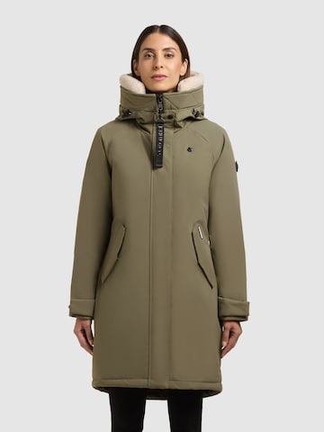 Cappotto invernale 'Semie3' di khujo in verde: frontale