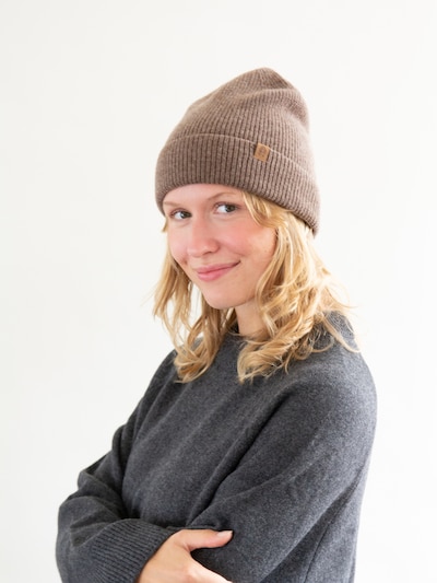 KOPYTO Mütze 'GAZELLE Leichte Wollmütze 100% Merinowolle RWS Unisex' in mokka, Produktansicht