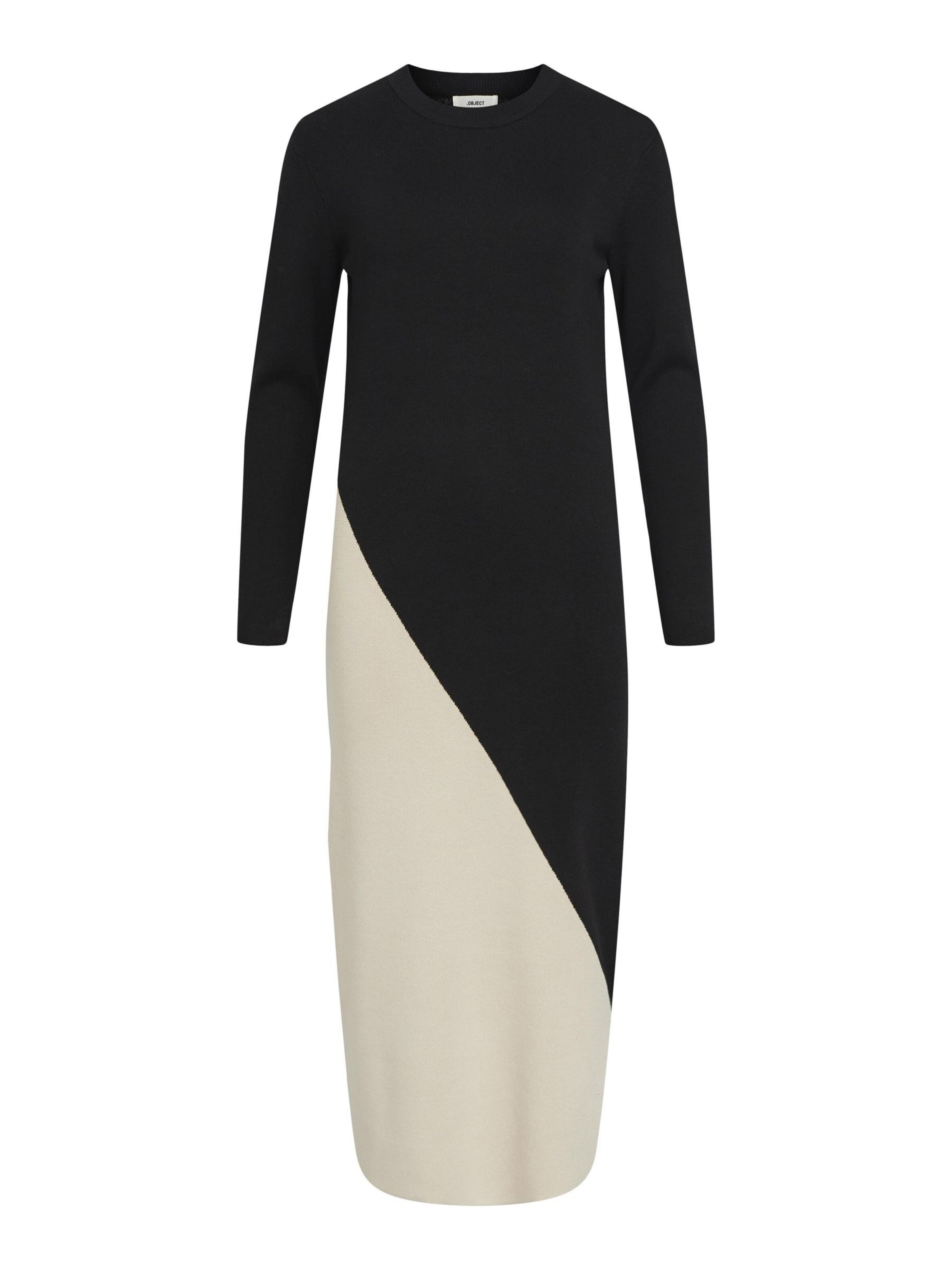 OBJECT Úpletové šaty 'Ester' – černá: přední strana