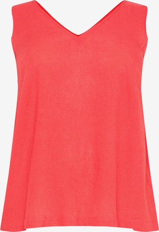 KAFFE CURVE Top 'Mille' in Rood: voorkant