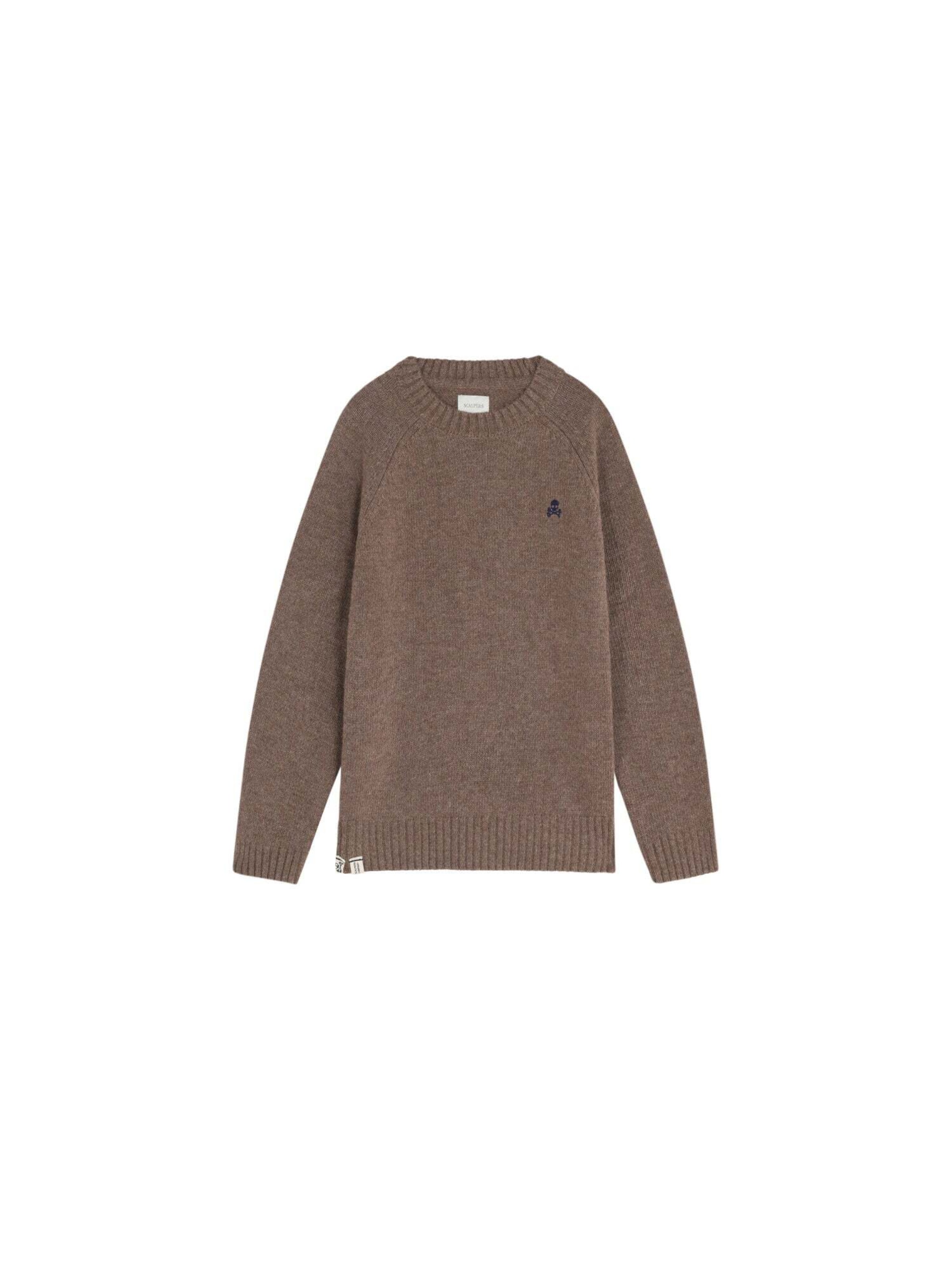Scalpers Svetr 'Simon' – hnědá: přední strana